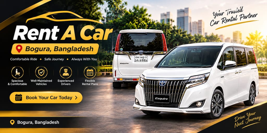 Toyota Esquire and Noah, Rent A Car Bogura: any car for any trip
